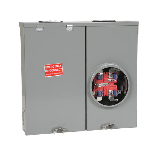 Square-D / Schneider - Square D RC2M200SH 200 Amp 1-Phase 3-Wire Surface Mount Overhead/Underground Service Ringless Type Meter Main