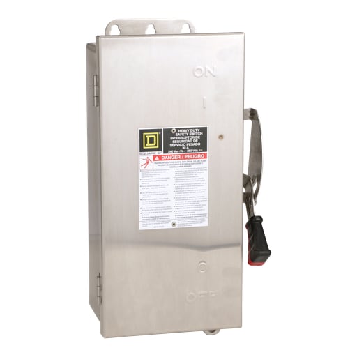 Square-D / Schneider - Square D H321DS 240 VAC 30 Amp 3-Pole Class H/J/K/L/R Fusible Heavy Duty Safety Switch