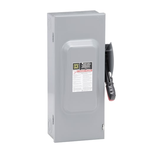Square-D / Schneider - Square D H323N 240 VAC 100 Amp 3-Pole Class H/J/K/L/R Fusible Heavy Duty Safety Switch