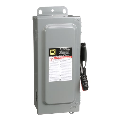 Square-D / Schneider - Square D H221AWK 240 VAC 30 Amp 2-Pole Class H/J/K/L/R Fusible Heavy Duty Safety Switch