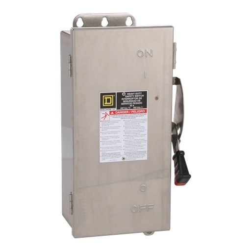 Square-D / Schneider - Square D H361SS 600 VAC 30 Amp 3-Pole Class H/J/K/L/R Fusible Heavy Duty Safety Switch