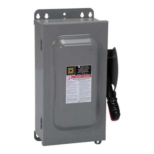 Square-D / Schneider - Square D H362A 600 VAC 60 Amp 3-Pole Class H/J/K/L/R Fusible Heavy Duty Safety Switch