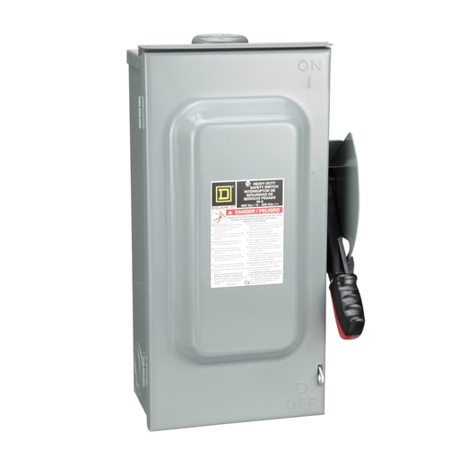 Square-D / Schneider - Square D HU362RB 600 VAC 60 Amp 3-Pole Non-Fusible Heavy Duty Safety Switch