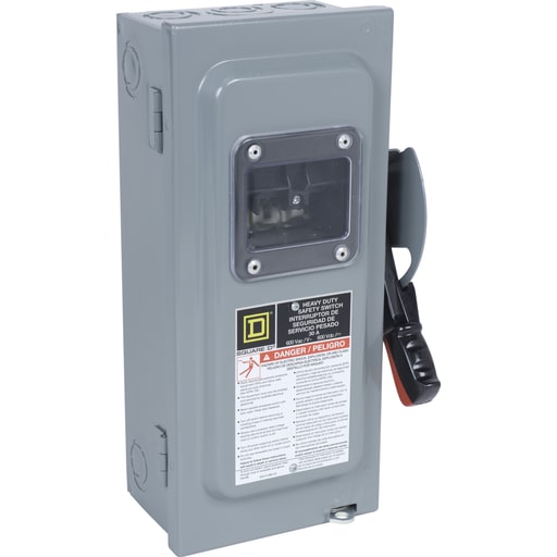 Square-D / Schneider - Square D HU361VW 600 VAC 30 Amp 3-Pole Non-Fusible Heavy Duty Safety Switch