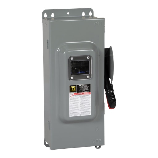 Square-D / Schneider - Square D H363AWKVW 600 VAC 100 Amp 3-Pole Class H/J/K/L/R Fusible Heavy Duty Safety Switch