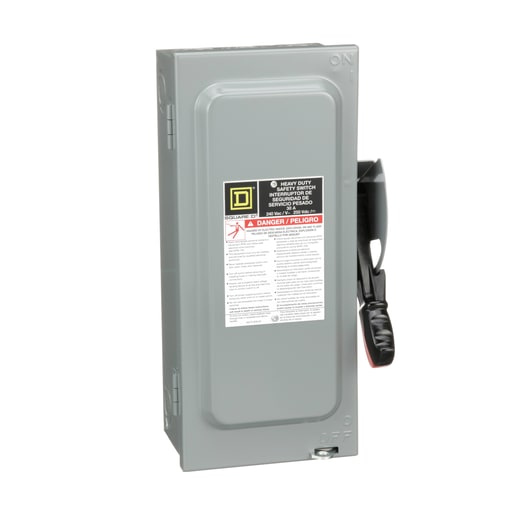 Square-D / Schneider - Square D H321N 240 VAC 30 Amp 3-Pole Class H/J/K/L/R Fusible Heavy Duty Safety Switch