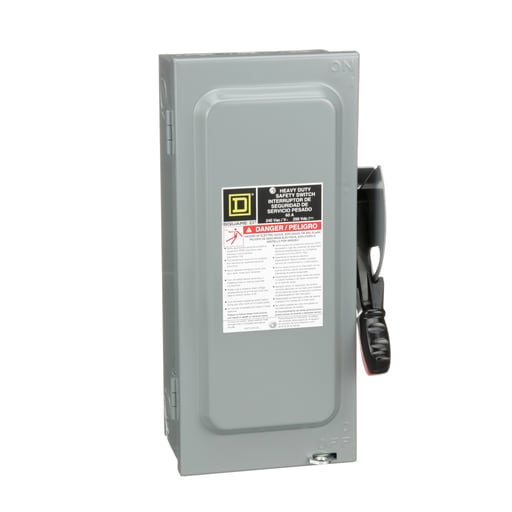 Square-D / Schneider - Square D H322N 240 VAC 60 Amp 3-Pole Class H/J/K/L/R Fusible Heavy Duty Safety Switch