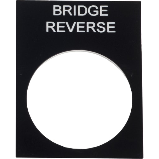 Square-D / Schneider - Square D ZB2BY2344 30 x 40 mm White/Black PVC Bridge Reverse Standard Legend Plate