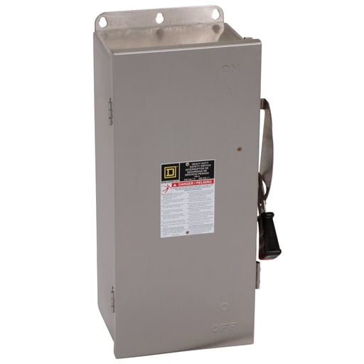 Square-D / Schneider - Square D H323DS 240 VAC 100 Amp 3-Pole Class H/J/K/L/R Fusible Heavy Duty Safety Switch