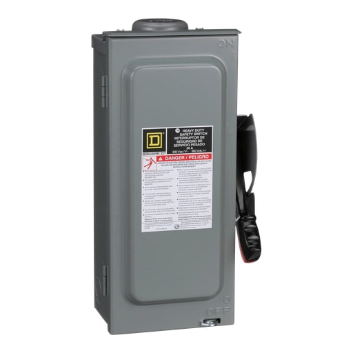 Square-D / Schneider - Square D HU361NRB 600 VAC 30 Amp 3-Pole Non-Fusible Heavy Duty Safety Switch