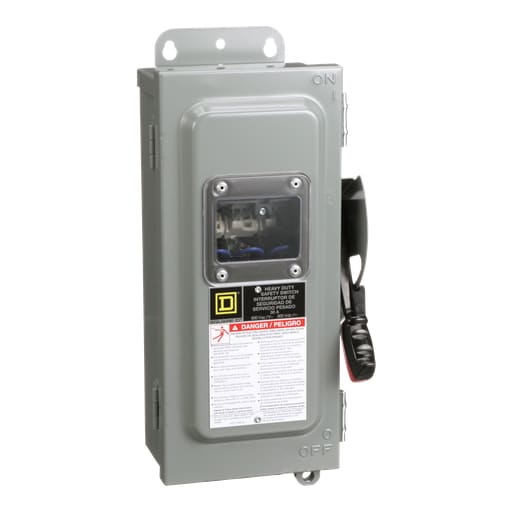 Square-D / Schneider - Square D H361AWKVW 600 VAC 30 Amp 3-Pole Class H/J/K/L/R Fusible Heavy Duty Safety Switch