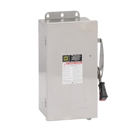 Square-D / Schneider - Square D H362DS 600 VAC 60 Amp 3-Pole Class H/J/K/L/R Fusible Heavy Duty Safety Switch
