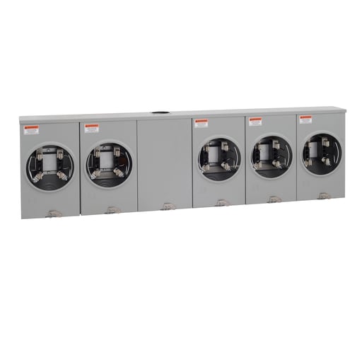 Square-D / Schneider - Square D UT5R1131B 600 VAC 100 Amp 1-Phase 3-Wire Horizontal Overhead/Underground Service Ringless Meter Socket