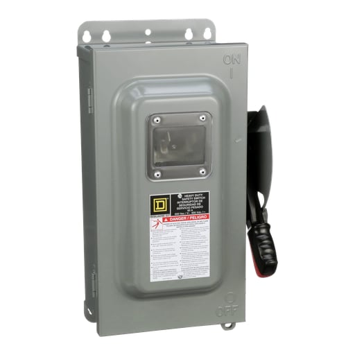 Square-D / Schneider - Square D HU362AWKVW 600 VAC 60 Amp 3-Pole Non-Fusible Heavy Duty Safety Switch