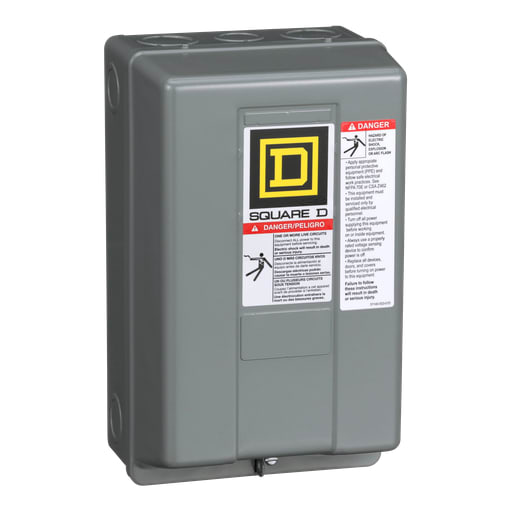 Square-D / Schneider - Square D 8502SAG12V08 208 VAC 9 Amp 3-Pole NEMA 1 Full Voltage Non-Reversing Magnetic Contactor