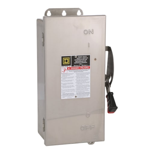 Square-D / Schneider - Square D HU361SS 600 VAC 30 Amp 3-Pole Non-Fusible Heavy Duty Safety Switch