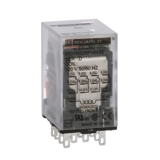 Square-D / Schneider - SQD 8501RS24P14V20 Plug in relay, T