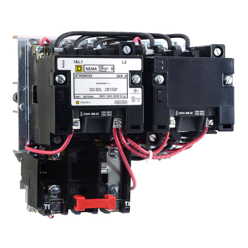 Square-D / Schneider - Square D 8736SBO4V03 220/240 VAC 18 Amp 5 Hp 3-Phase 3-Pole Open Type Full Voltage Reversing Magnetic Starter