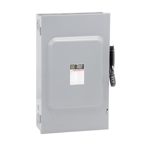 Square-D / Schneider - Square D H364 600 VAC 200 Amp 3-Pole Class H/J/K/L/R Fusible Heavy Duty Safety Switch