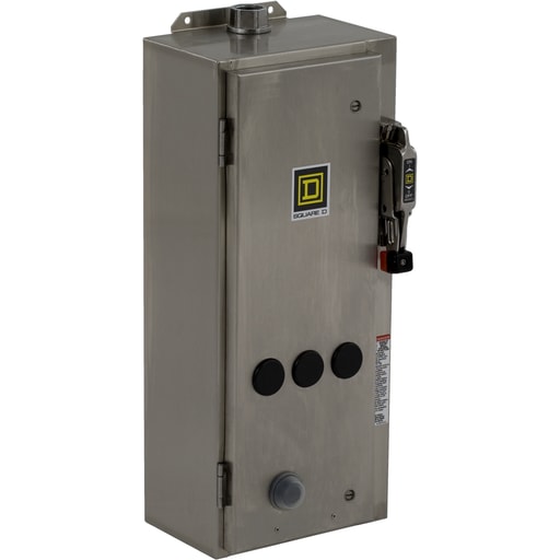 Square-D / Schneider - Square D 8538SEW11V02S 110/120 VAC 50 Hp 3-Pole NEMA 4/4X Full Voltage Non-Reversing Combination Starter