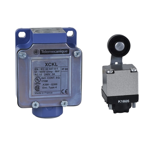 TESENSOR - TEC XCKL115 Limit switch, Limit switches XC Standard, XCKL, thermoplastic roller lever, 1NC+1 NO, snap, Cable gland