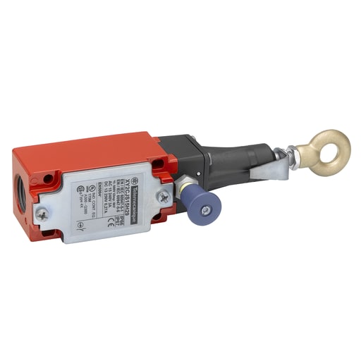 TESENSOR - TEC XY2CJS15H29 Latching emergency stop rope pull switch, TEC rope pull switches XY2C, e XY2CJ, straight, 1NC+1 NO, ISO M20