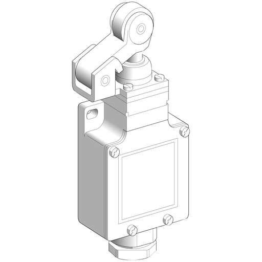 TESENSOR - TEC XCKL121H7 Limit switch, Limit switches XC Standard, XCKL, thermoplastic roller lever plunger, 1NC+1 NO, snap, 1/2NPT