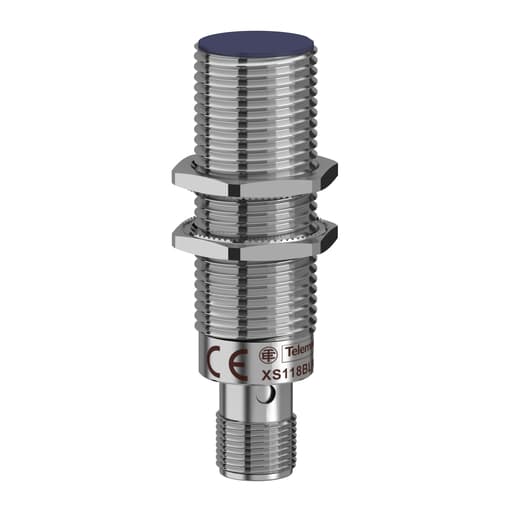 TESENSOR - TES XS118BLPAM12 inductive sensor XS1 M18, L64mm, brass, Sn5mm, 12..24VDC, M12