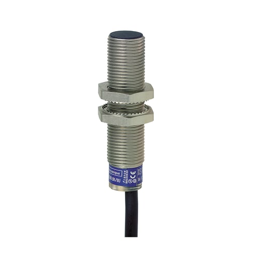 TESENSOR - TES XS612B1MBL2 Inductive proximity sensors XS, inductive sensor XS6 M12, L54mm, brass, Sn4mm, 24...240VAC/DC, cable 2 m