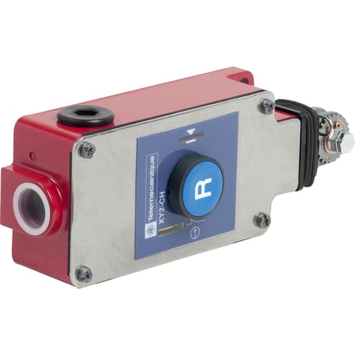TESENSOR - TEC XY2CH13170H7 Latching emergency stop rope pull switch, TEC rope pull switches XY2C, trip wire cable 240 VAC 10 A XY2C