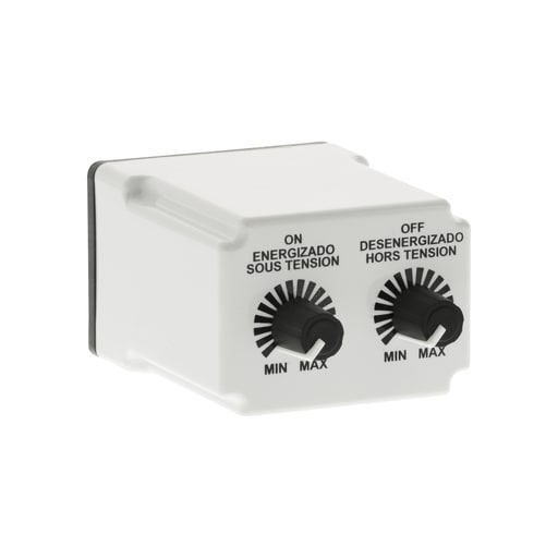 Square-D / Schneider - Square D 9050JCK59V20 120 VAC 110 VDC Coil 10 Amp 2NO 2NC 1.2 to 120 Minute Plug-In Mount Timing Relay