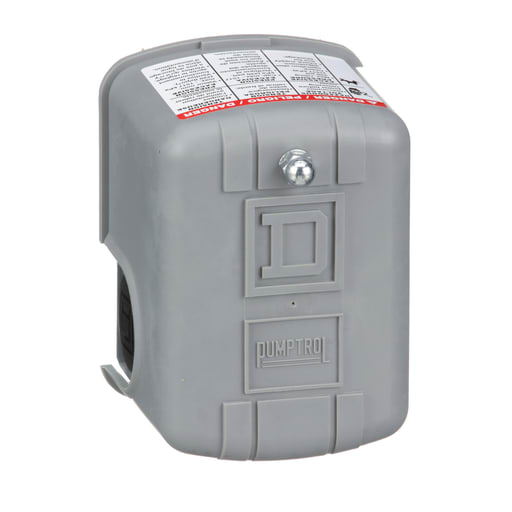 TESENSOR - TEC 9013FSG2J21 water pump switch, 9013FSG, adjustable differential, 30 to 50 psi, 1 HP