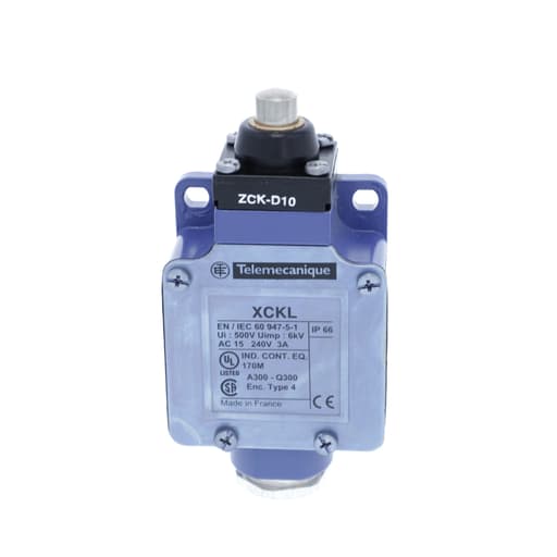 TESENSOR - TEC XCKL110 Limit switch, Limit switches XC Standard, XCKL, metal end plunger, 1NC+1 NO, snap action, Cable gland