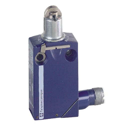 TESENSOR - TEC XCMD2102C12 Limit switch, Limit switches XC Standard, XCMD, steel roller plunger, 1NC+1 NO, snap, M12