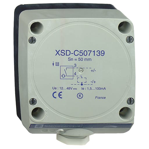 TESENSOR - TES XSDC607139 Inductive proximity sensors XS, inductive sensor XSD 80x80x40, plastic, Sn60mm, 12...48 VDC, terminals