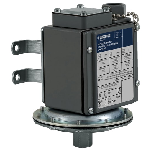 TESENSOR - TEC 9016GAW21F Electromechanical vacuum switch, 9016G, 9016 g, adjustable scale, 2 thresholds, Set 0 to 23.8 InHg
