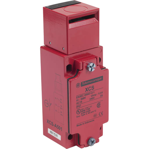 TESENSOR - TEC XCSA501 Safety switch, TEC Safety switches XCS, metal XCSA, 1 NC + 2 NO, slow break, 1 entry tapped Pg 13