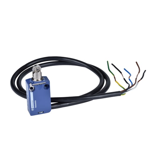 TESENSOR - TEC XCMD2502L3 Limit switch, Limit switches XC Standard, XCMD, steel roller plunger, 1NC+1 NO, slow, 3 m
