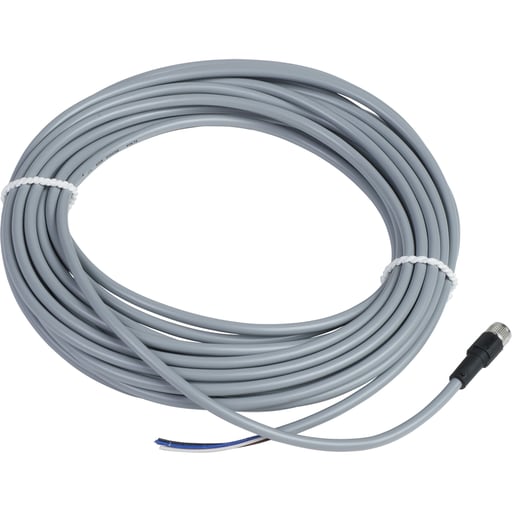 TESENSOR - TEC XZCPV0941L10 Pre wired connectors XZ, straight female, M8, 4 pins, cable PVC 10 m