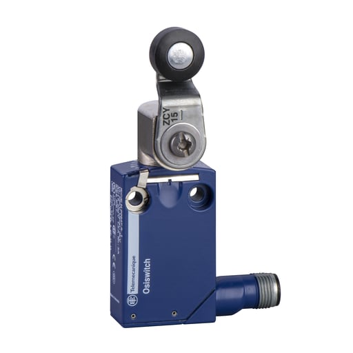 TESENSOR - TEC XCMD2115M12 Limit switch, Limit switches XC Standard, XCMD, thermoplastic roller lever, 1C/O, snap, M12