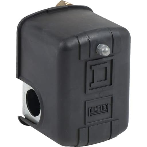 TESENSOR - TEC 9013FHG42J59X Square-D Pumptrol, air compressor switch 9013FH, fixed differential, Off at 175 PSI, low hp