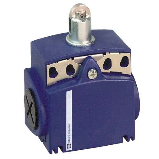 TESENSOR - TEC XCKT2102N12 Limit switch, Limit switches XC Standard, XCKT, steel roller plunger, 1NC+1 NO, snap, 1/2NPT