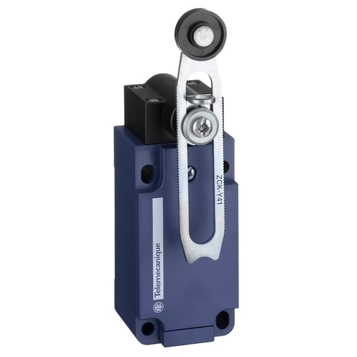 TESENSOR - TEC XCKS141H7 Limit switch, Limit switches XC Standard, XCKS, thermoplastic plast. roller lever var. length, 1NC+1 NO, snap, 1/2NPT