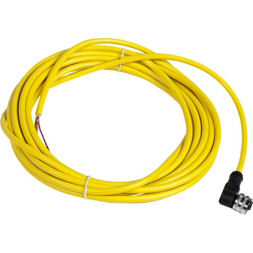 TESENSOR - TEC XZCPV1965L5 Pre wired connectors XZ, elbowed female, 1/2"20 UNF, 3 pins, cable PVC 5 m