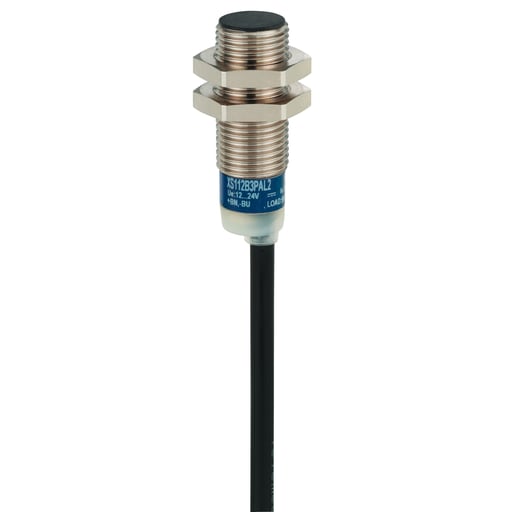 TESENSOR - TES XS612B1MAL2 inductive sensor, XS6, M12, L53 mm, brass, Sensing 4 mm, 24 to 240 VAC/DC, 2 meter cable