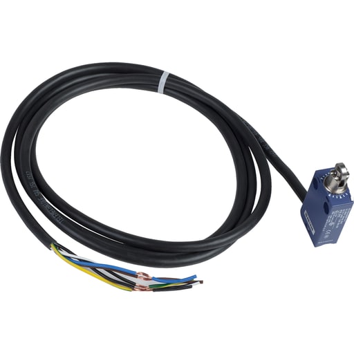 TESENSOR - TES XCMD2102L2 Limit switch, XC Standard, XCMD, steel roller plunger, 1NC+1 NO, snap, 2 m