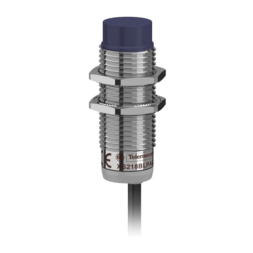 TESENSOR - TES XS218BLPAL2 inductive sensor XS2 M18, L53mm, brass, Sn8mm, 12..24VDC, cable 2m