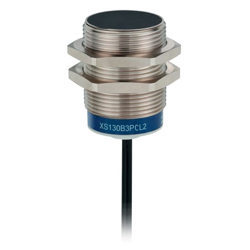 TESENSOR - TES XS130B3PAL2 inductive sensor XS1 M30, L45mm, brass, Sn15mm, 12..24VDC, cable 2 m