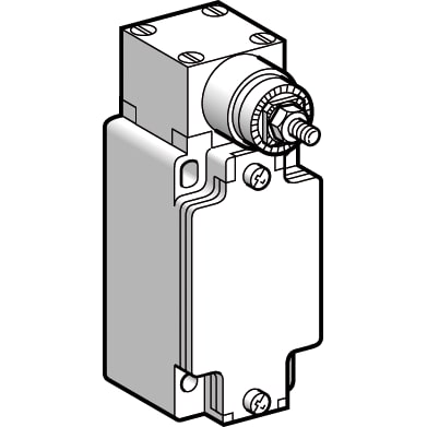 TESENSOR - TES ZCKJ404H7 Limit switch body with spring return rotary head, Limit switches XC Standard, ZCKJ, w/o lever, fixed, 2C/O, snap, 1/2"NPT
