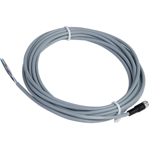 TESENSOR - TEC XZCPV0941L5 Pre wired connectors XZ, straight female, M8, 4 pins, cable PVC 5 m